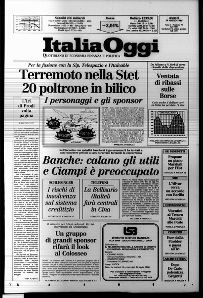 Italia oggi : quotidiano di economia finanza e politica